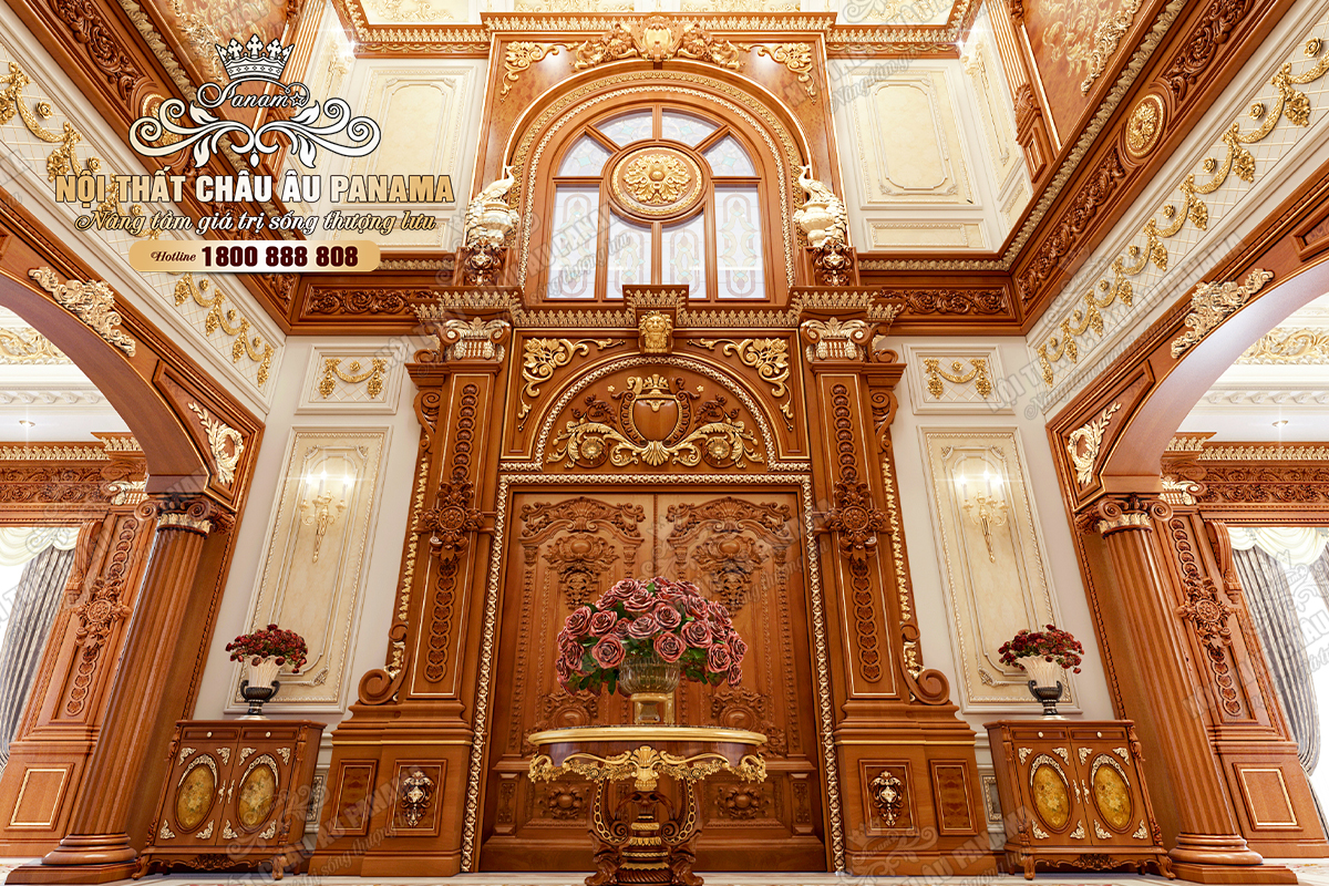 cửa gỗ tân cổ điển