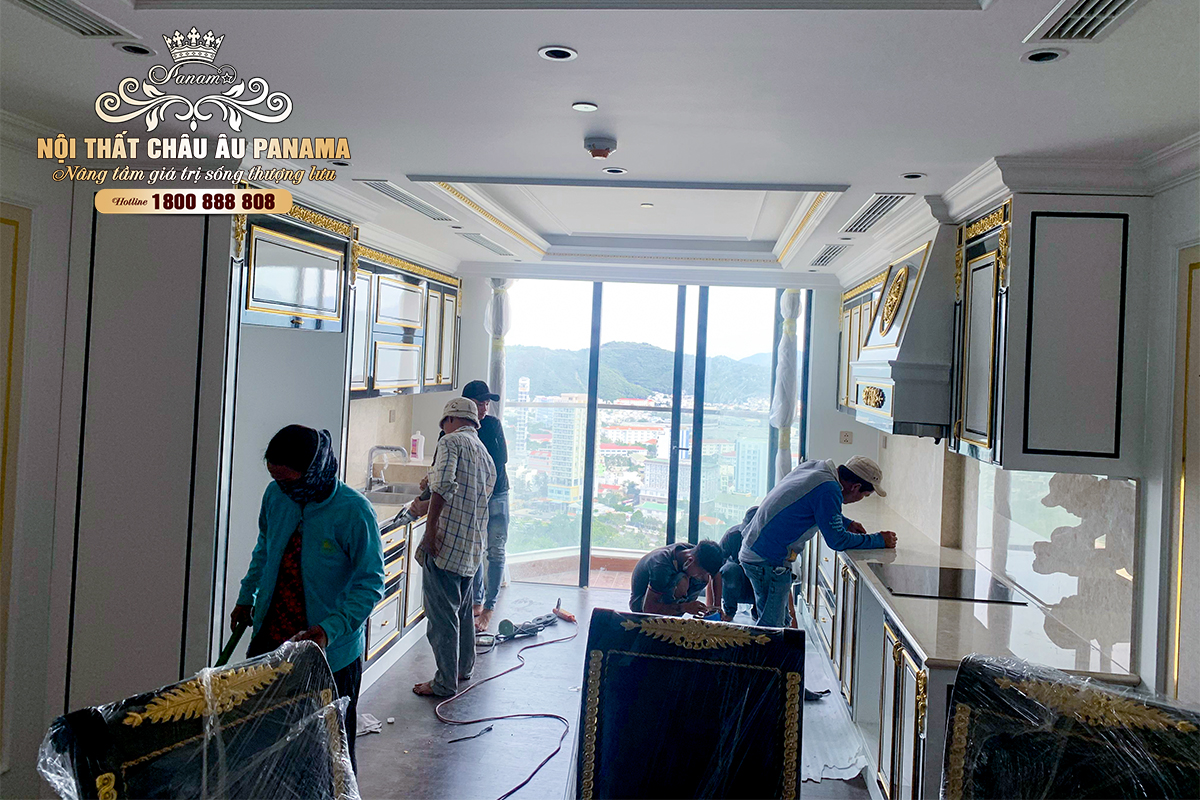 Tủ bếp tân cổ điển