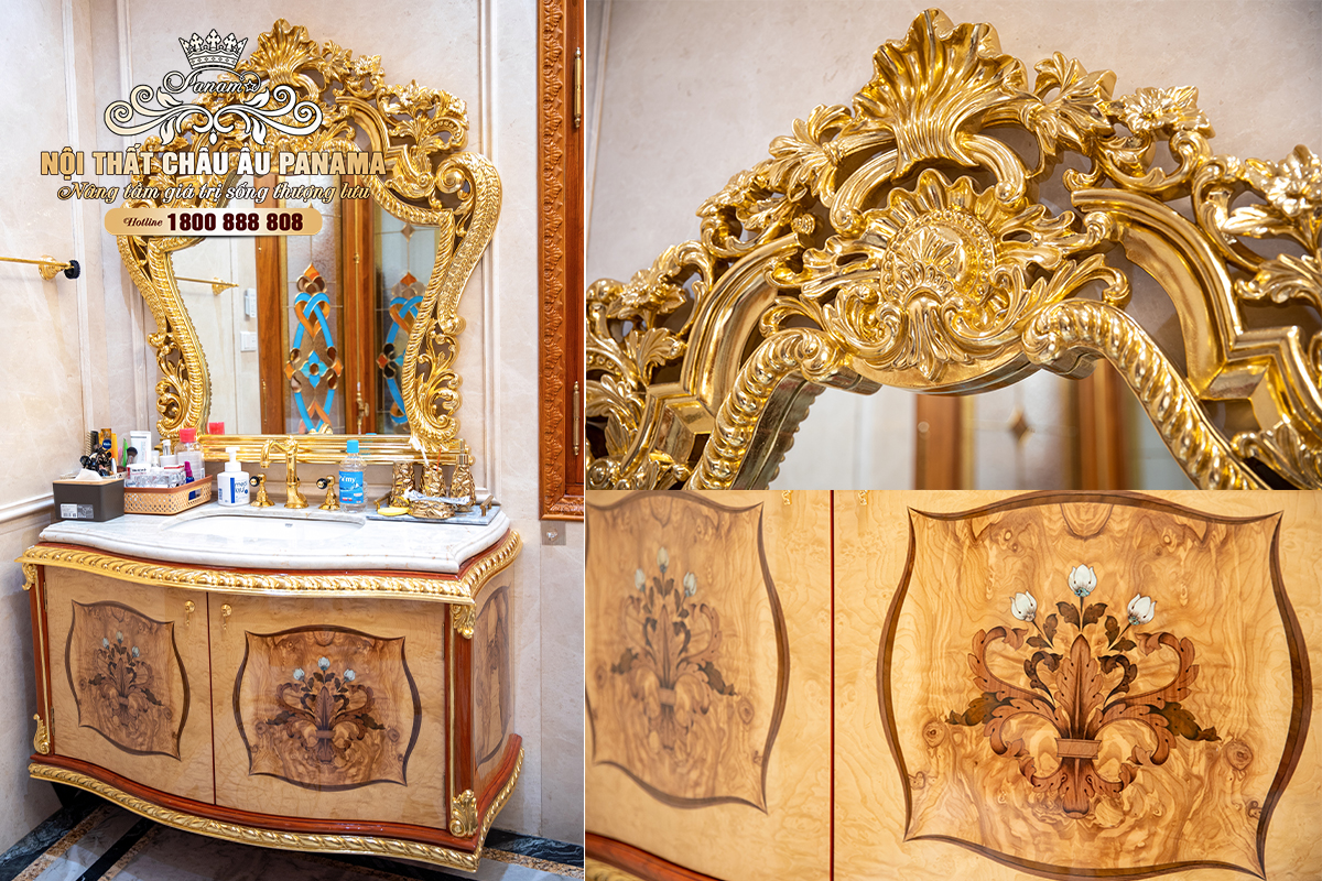 Tủ chậu lavabo tân cổ điển