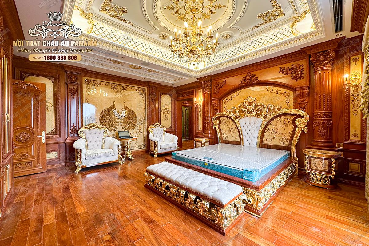 Kết hợp bộ sưu tập nội thất phòng ngủ tân cổ điển Royal với không gian nội thất biệt thự tại Vĩnh Phúc.